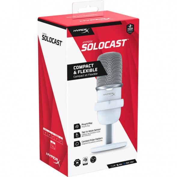 Микрофон для стриминга и игр HyperX SoloCast, White в Севастополе