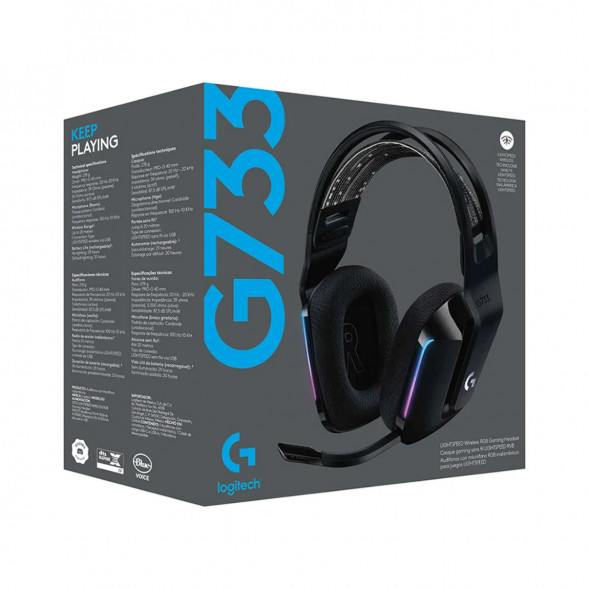 Игровая гарнитура Logitech G733 RGB Headset Wireless, Black в Севастополе