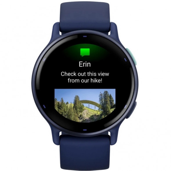Умные часы Garmin Vivoactive 5, синие с металлически-синим безелем и силиконовым ремешком 010-02862-12 в Севастополе