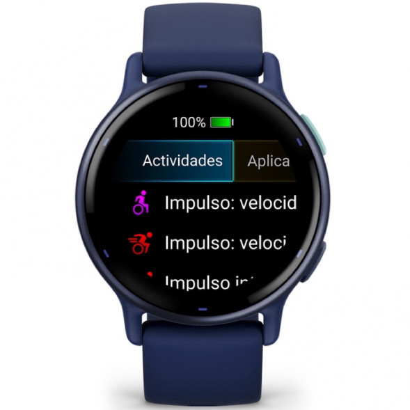 Умные часы Garmin Vivoactive 5, синие с металлически-синим безелем и силиконовым ремешком 010-02862-12 в Севастополе