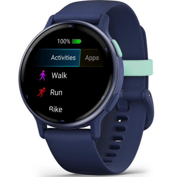Умные часы Garmin Vivoactive 5, синие с металлически-синим безелем и силиконовым ремешком 010-02862-12 в Севастополе