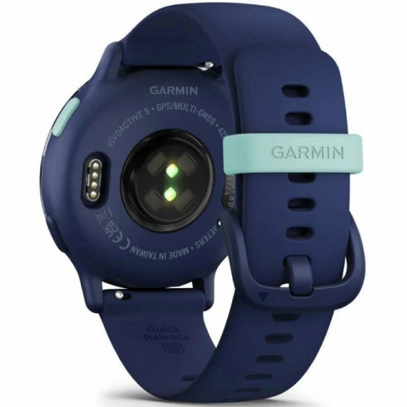 Умные часы Garmin Vivoactive 5, синие с металлически-синим безелем и силиконовым ремешком 010-02862-12 в Севастополе