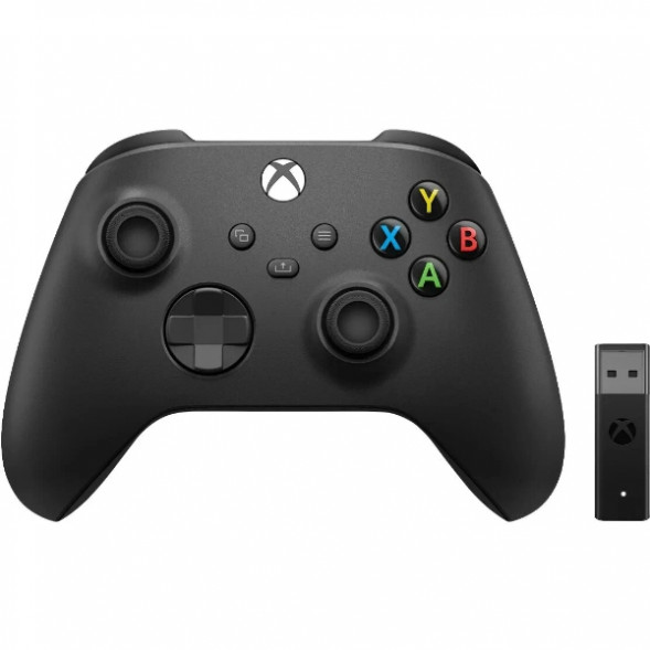 Геймпад Microsoft Xbox One and Series S/X Controller + беспроводной адаптер для PC, черный в Севастополе