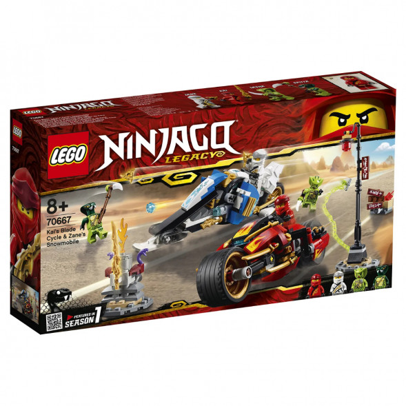 Конструктор LEGO Ninjago 70667 Мотоцикл-клинок Кая и снегоход Зейна в Севастополе