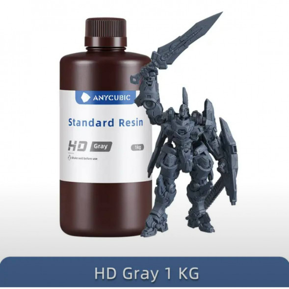Смола для 3D печати ANYCUBIC Standart Resin HD Gray 1 Кг в Севастополе