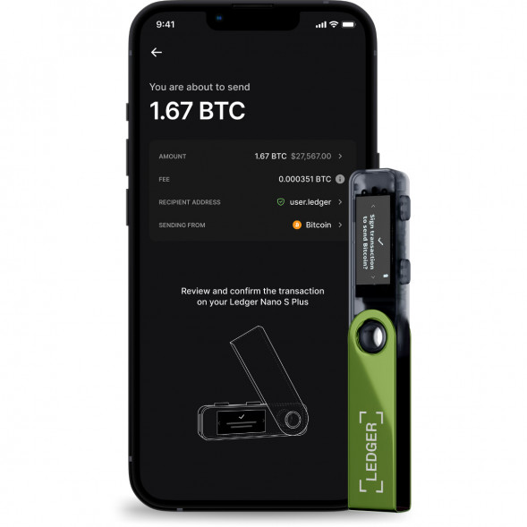 Криптокошелек Ledger Nano S Plus 1 шт., Oxidate Green в Севастополе