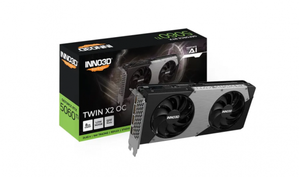 Видеокарта NVIDIA GeForce RTX 5060 Ti Inno3D Twin X2 OC 8GB N506T2-08D7X-193075N в Севастополе