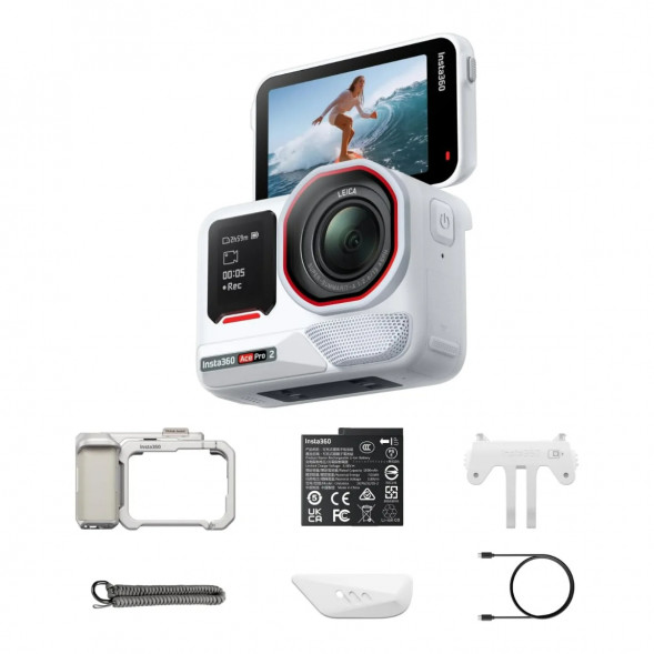 Экшн-камера Insta360 Ace Pro 2 Single Battery Xplorer Bundle, Arctic White в Севастополе