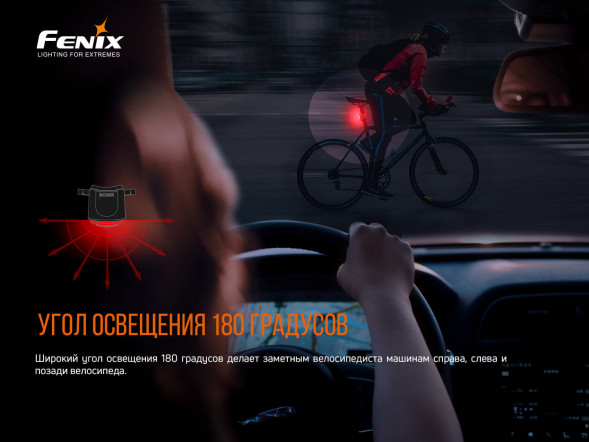 Велофара задняя Fenix BC05R V2.0, черный в Севастополе