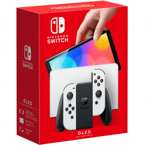 Игровая приставка Nintendo Switch OLED 64 ГБ, белый  в Севастополе