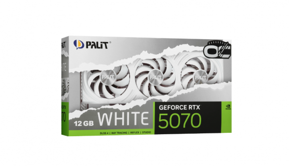 Видеокарта Palit NVIDIA GeForce RTX5070 WHITE OC 12ГБ GDDR7, OC в Севастополе