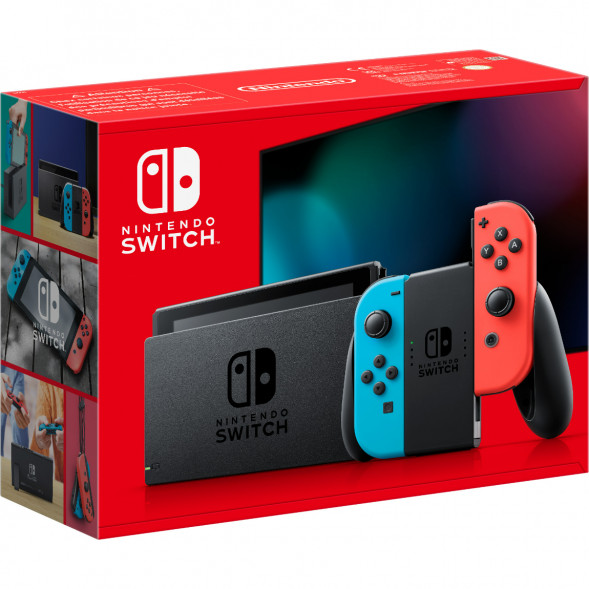 Игровая приставка Nintendo Switch OLED 64 ГБ, неоновый синий/неоновый красный в Севастополе