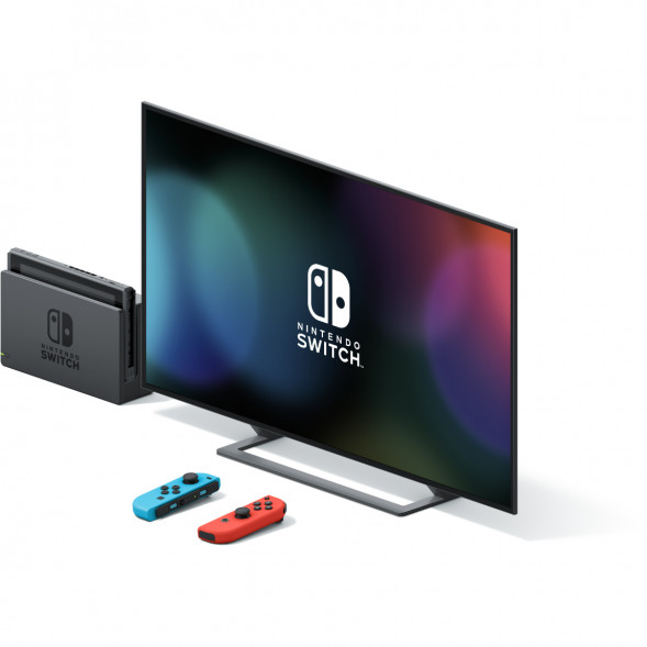 Игровая приставка Nintendo Switch OLED 64 ГБ, неоновый синий/неоновый красный в Севастополе