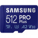 Карта памяти micro SDXC 512Gb Samsung PRO Plus U3 A2 V30 180/130MB/s в Севастополе