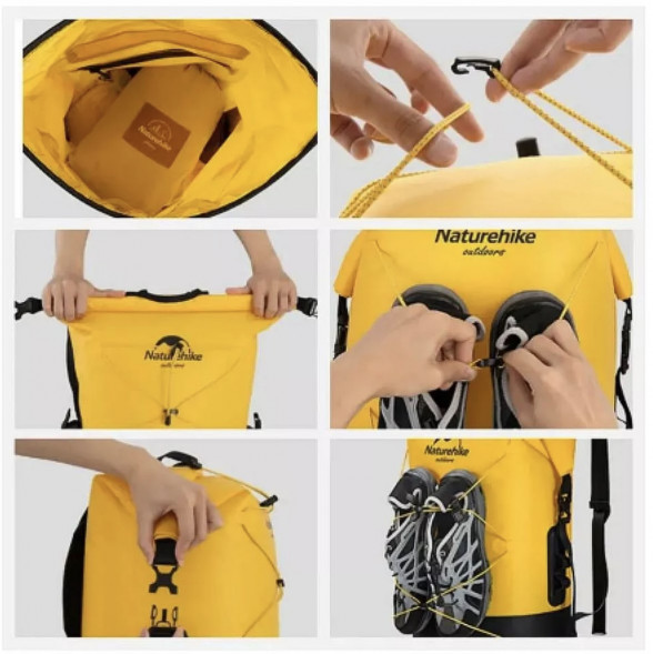 Герморюкзак Naturehike NH21FSB04 30 л, желтый в Севастополе