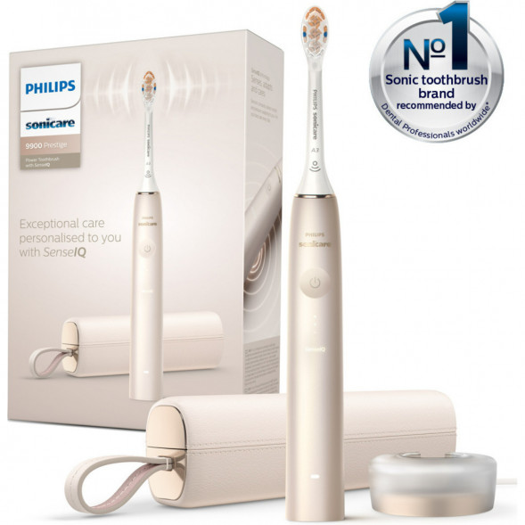 Звуковая зубная щетка Philips Sonicare 9900 Prestige HX9992, золотистое шампанское в Севастополе