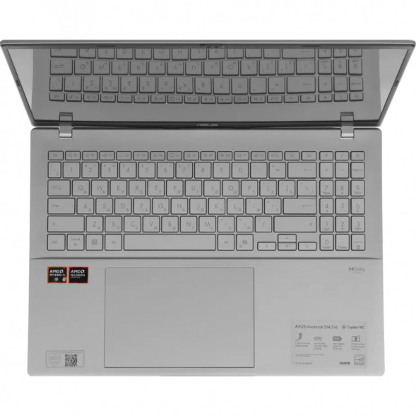 Ноутбук ASUS VivoBook S16 M3607KA-SH131 (16&amp;quot;, OLED, AMD Ryzen AI 5 330 2ГГц, 4 ядра, 16ГБ DDR5, 512ГБ SSD, AMD Radeon 820M, без ОС), серебристый в Севастополе