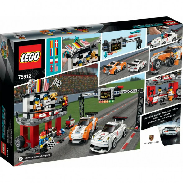 Конструктор LEGO Speed Champions 75912 Финишная линия гонки Porsche 911 GT в Севастополе