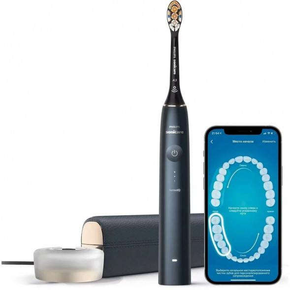 Звуковая зубная щетка Philips Sonicare 9900 Prestige HX9992, темно-синий в Севастополе