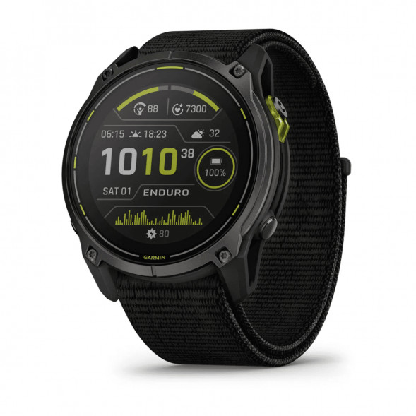 Умные часы Garmin Enduro 3 51mm Black с нейлоновым ремешком UltraFit 010-02751-01 в Севастополе