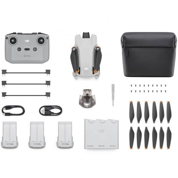 Квадрокоптер DJI Mini 3 Fly More Combo (DJI RC-N1) с пультом без дисплея, белый в Севастополе