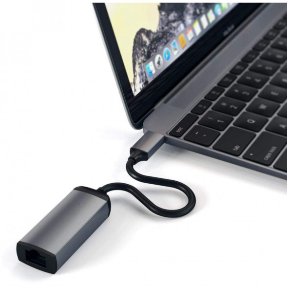 Адаптер Satechi USB-C - Ethernet ST-TCENM, серый космос в Севастополе