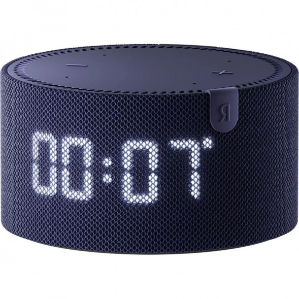 Умная колонка Яндекс Новая Станция Мини (с часами) - умная колонка с Алисой, синий сапфир в Севастополе