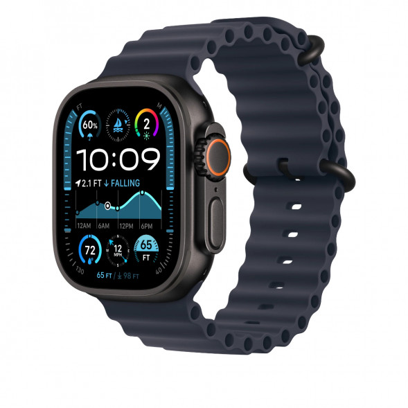 Ремешок Apple Watch 49мм Navy Ocean Band - Black Titanium Finish (MYPA3) в Севастополе