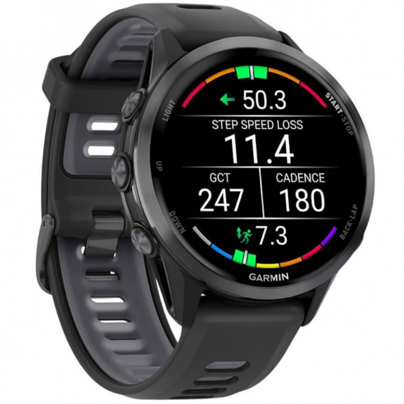Умные часы Garmin Forerunner 970 Carbon Gray DLC Titanium ремешок Black/Translucent Whitestone 010-02969-10 в Севастополе