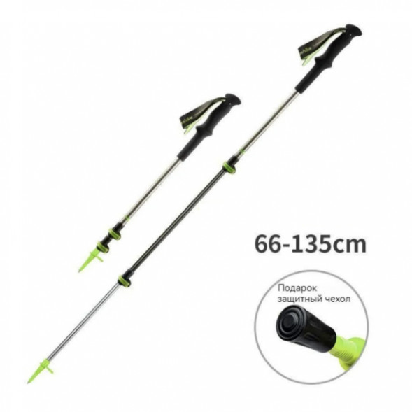 Треккинговая палка Naturehike 135 см, 1шт., серый/зеленый в Севастополе