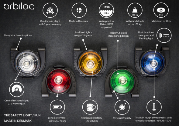 Фонарь для собак Orbiloc Dog Dual Signal Colours, белый в Севастополе