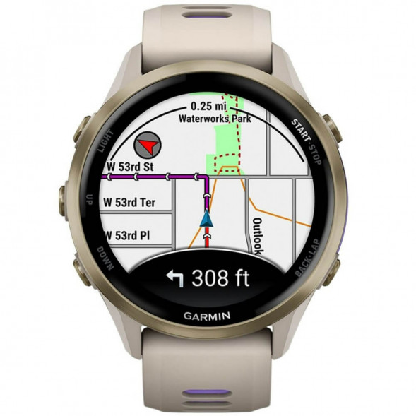 Умные часы Garmin Forerunner 970 Soft Gold Titanium/French Gray Translucent Indigo Band 010-02969-12 в Севастополе