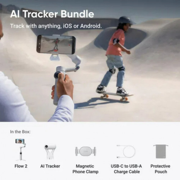 Стабилизатор Insta360 Flow 2 AI Tracker Bundle, Stone Gray в Севастополе