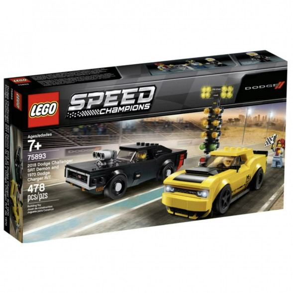 Конструктор LEGO Speed Champions 75893 2018 Dodge Challenger SRT Demon и 1970 Dodge Charger R/T в Севастополе