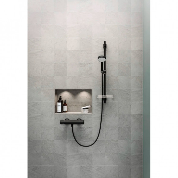 Термостатический смеситель для душа Oras Nova (7460-33), матовый чёрный в Севастополе