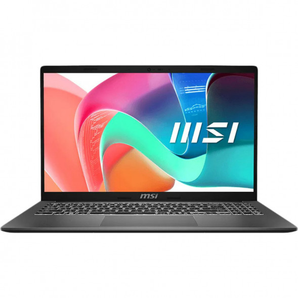 Ноутбук MSI Modern 15 F1MXG-1281RU (15.6&amp;quot;, IPS, Intel Core 5 120U, 10 ядер, 16 ГБ DDR5, SSD 512 ГБ, Intel Iris Xe Graphics, Windows 11), чёрный в Севастополе