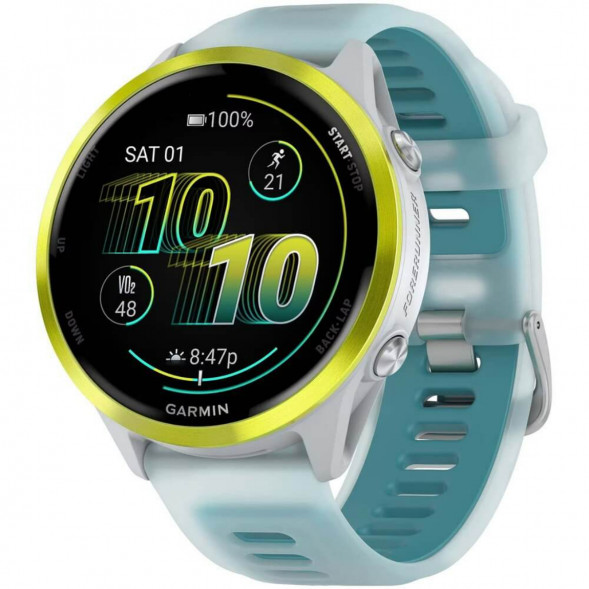 Умные часы Garmin Forerunner 570 47 мм Amp Yellow Aluminium/Translucent Whitestone/Turquoise 010-02971-01 в Севастополе