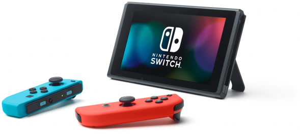 Игровая приставка Nintendo Switch rev.2 32 ГБ, красный/синий в Севастополе