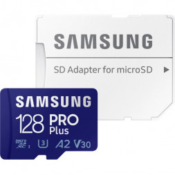 Карта памяти micro SDXC 128Gb Samsung PRO Plus U3 A2 V30 180/130MB/s (MB-MD128G-K)