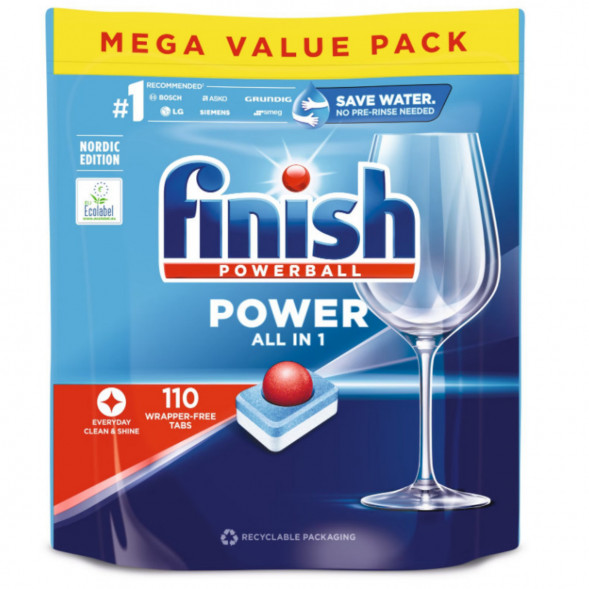 Таблетки для п/машины Finish Poweball Power All in 1, 110 шт. в Севастополе