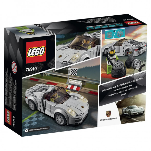 Конструктор LEGO Speed Champions 75910 Porsche 918 Spyde в Севастополе