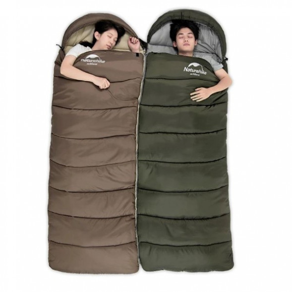 Спальный мешок Naturehike U350S (Правый), коричневый в Севастополе