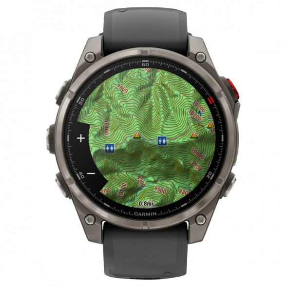 Умные часы Garmin Fenix 8 PRO, 47 мм, AMOLED, Sapphire, Titanium with Graphite/Black Silicone Band 010-03198-10 в Севастополе