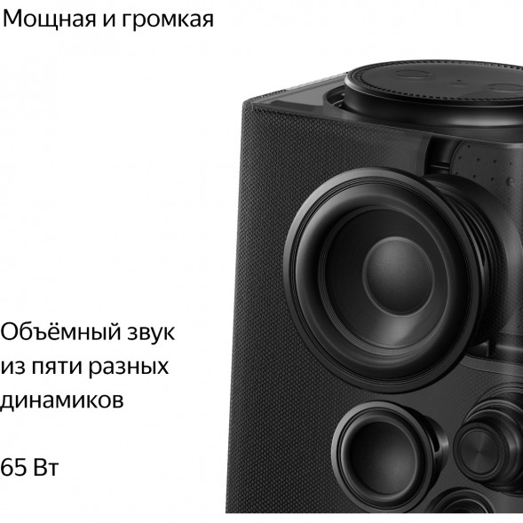 Умная колонка Яндекс Станция Макс с Zigbee, черный в Севастополе