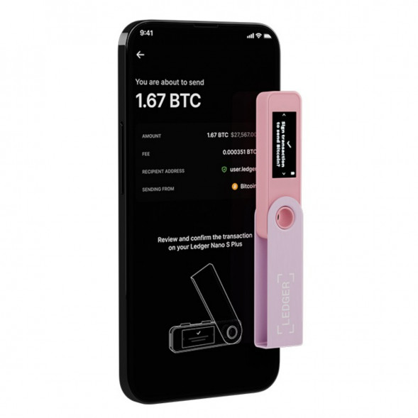 Криптокошелек Ledger Nano S Plus 1 шт., Pastel Pink в Севастополе
