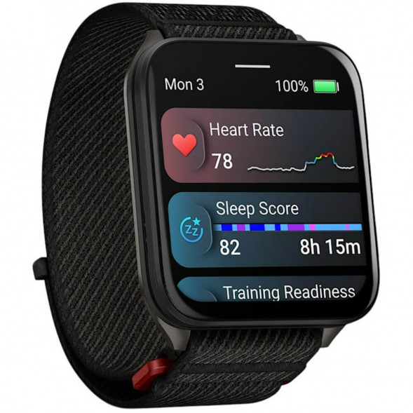 Умные часы Garmin Venu X1 Black с чёрным нейлоновым ремешком ComfortFit 010-02980-02 в Севастополе