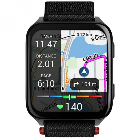 Умные часы Garmin Venu X1 Black с чёрным нейлоновым ремешком ComfortFit 010-02980-02 в Севастополе