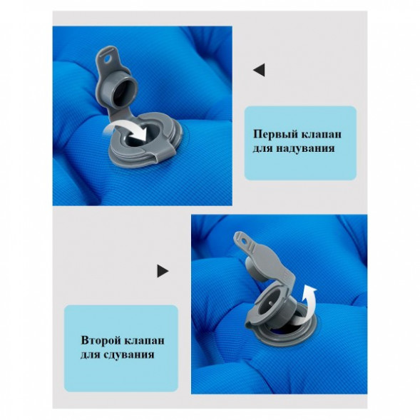 Надувной коврик туристический Naturehike FC-12, синий в Севастополе