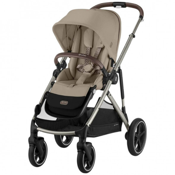 Детская коляска Cybex Gazelle S TPE Almond Beige с корзиной и дождевиком в Севастополе