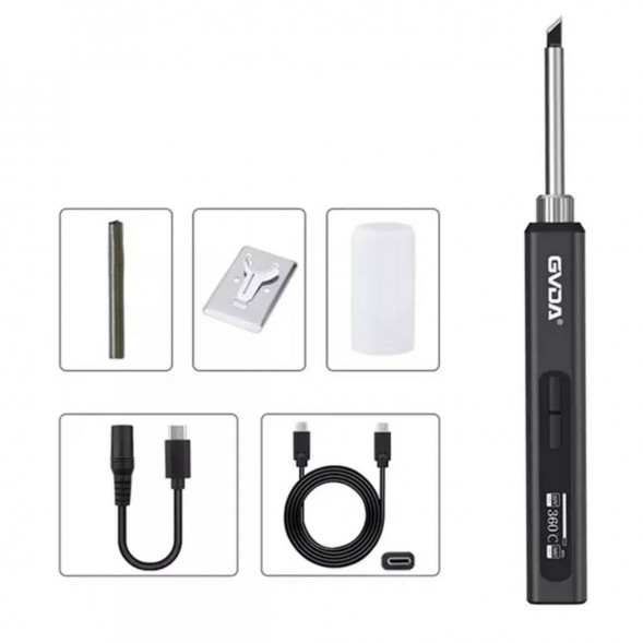 Портативный электрический USB паяльник GVDA GD300 (набор 7 предметов) в Севастополе